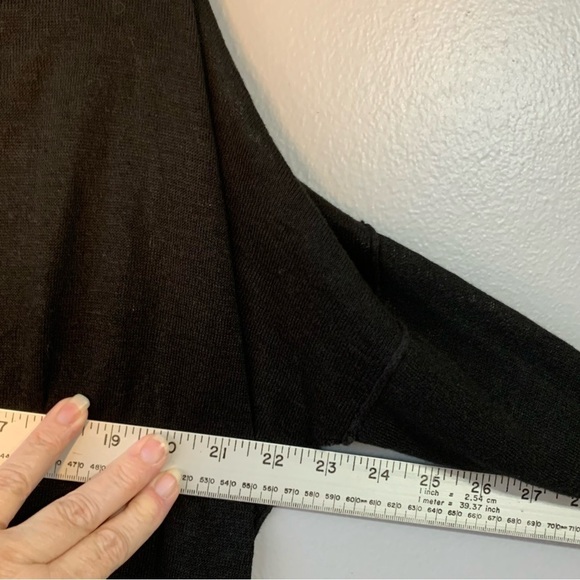 Ann Taylor black linen lightweight shrug cardigan‎ sweater. Size M - Picture 8 of 10